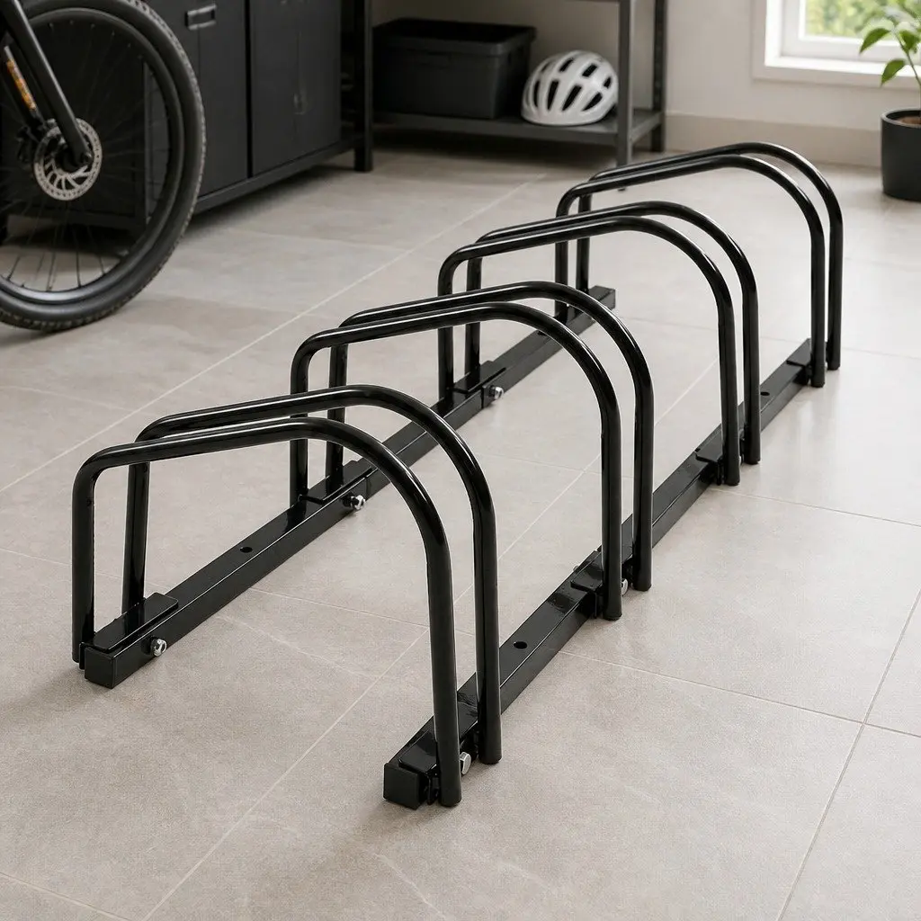 4-Bike Floor Parking Rack for Garages