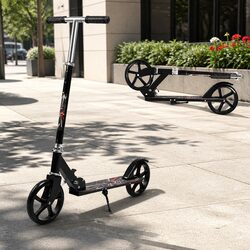 Durable Folding Push Scooter with Dual Large Wheels