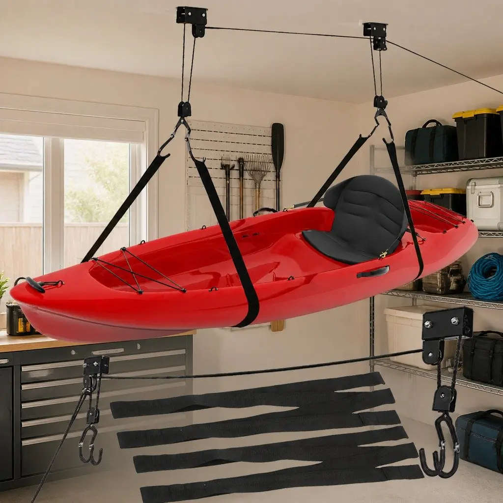 Ceiling Storage Hoist for Bikes and Kayaks