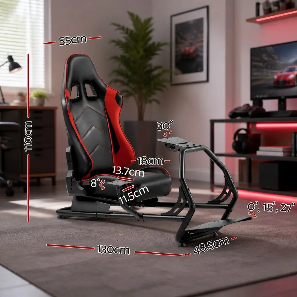 Adjustable Racing Simulator Cockpit Gaming Chair