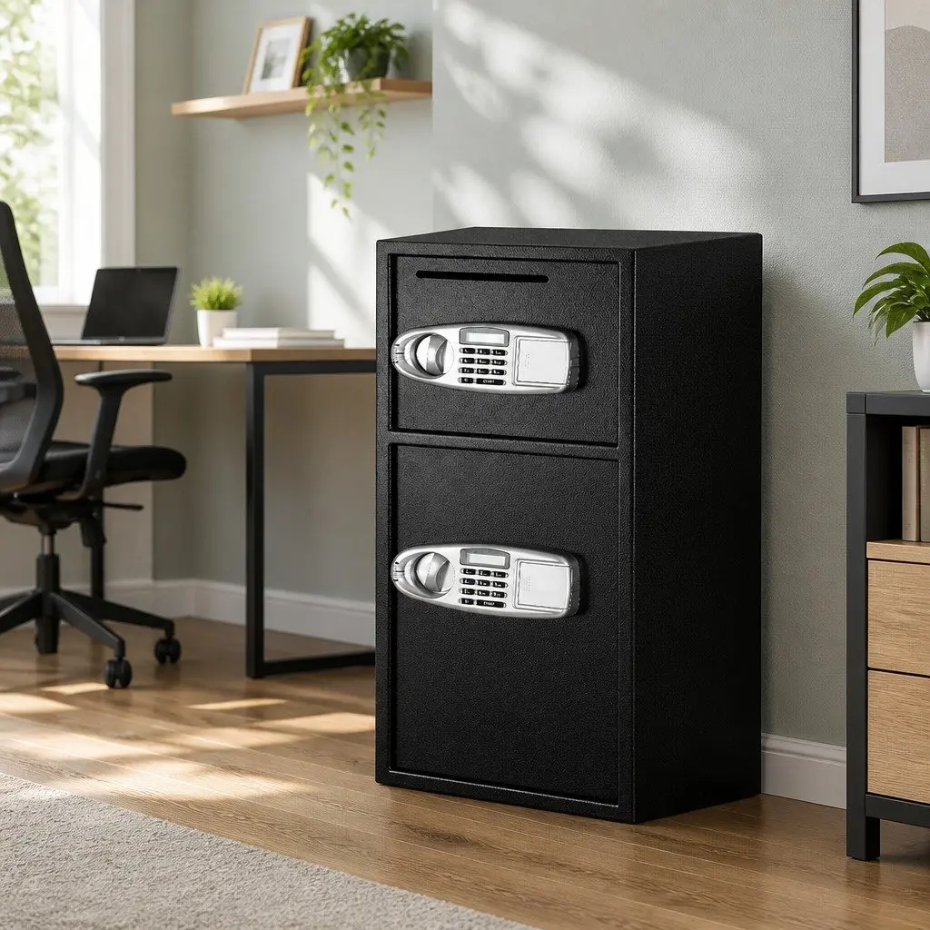 Digital Security Safe Box Steel 80cm Black