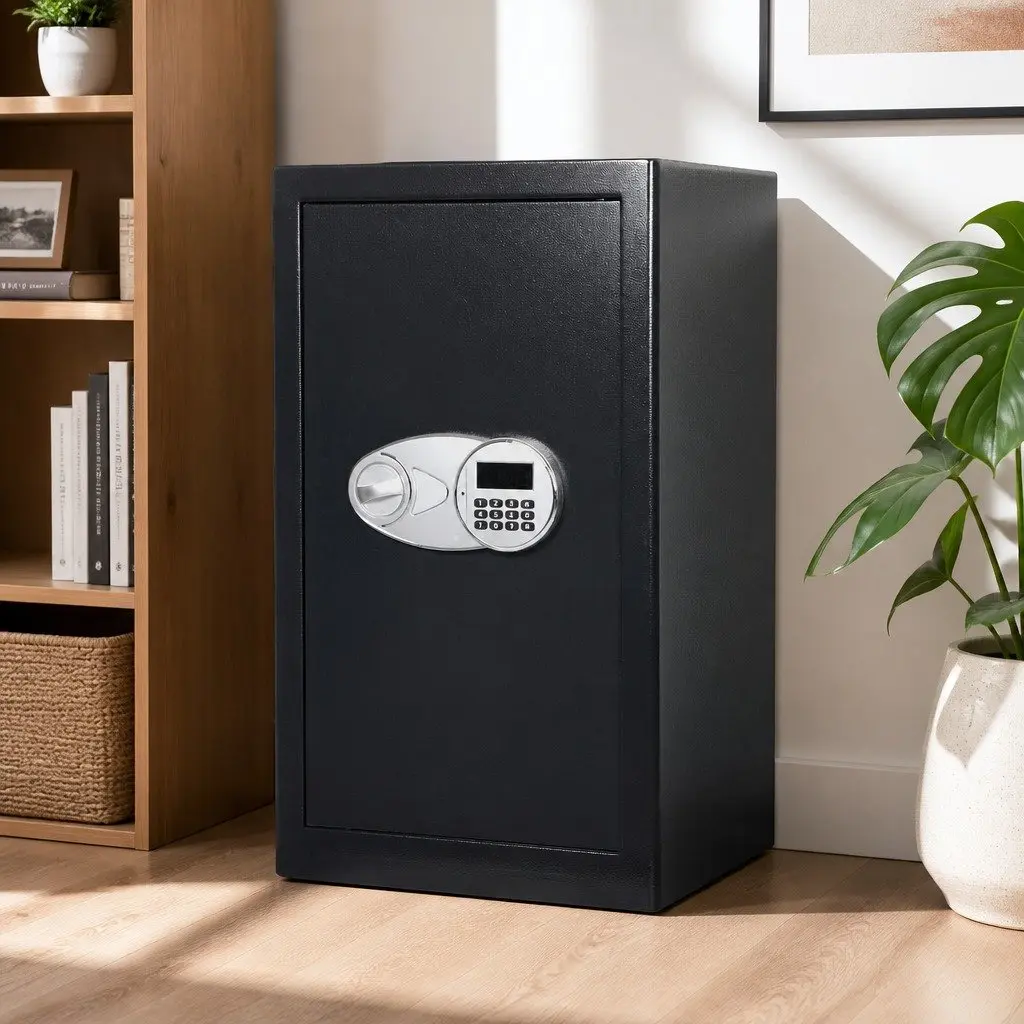 Fireproof Security Safe Carbon Steel 85L Black