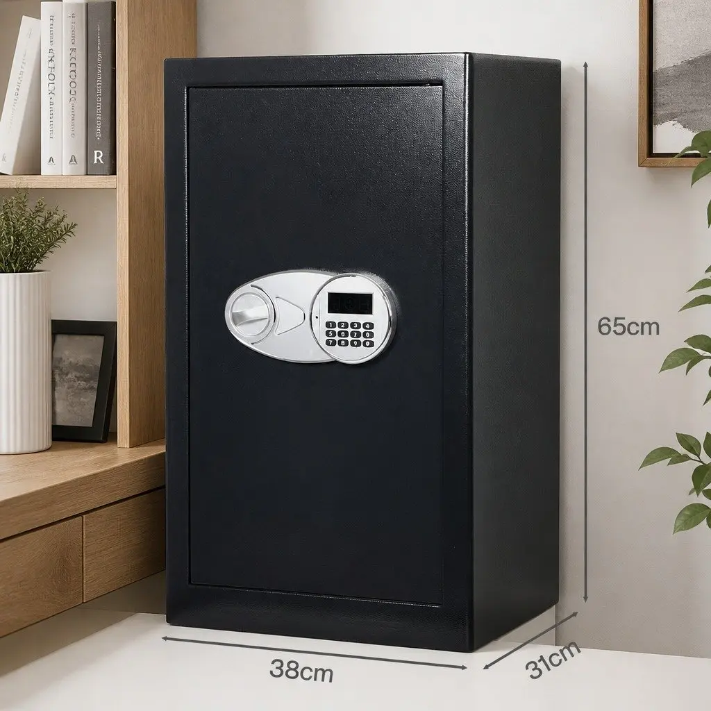 Fireproof Security Safe Carbon Steel 85L Black