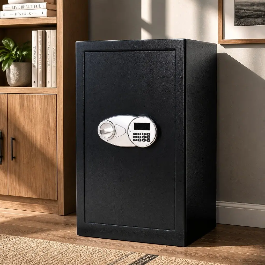 Fireproof Security Safe Carbon Steel 85L Black