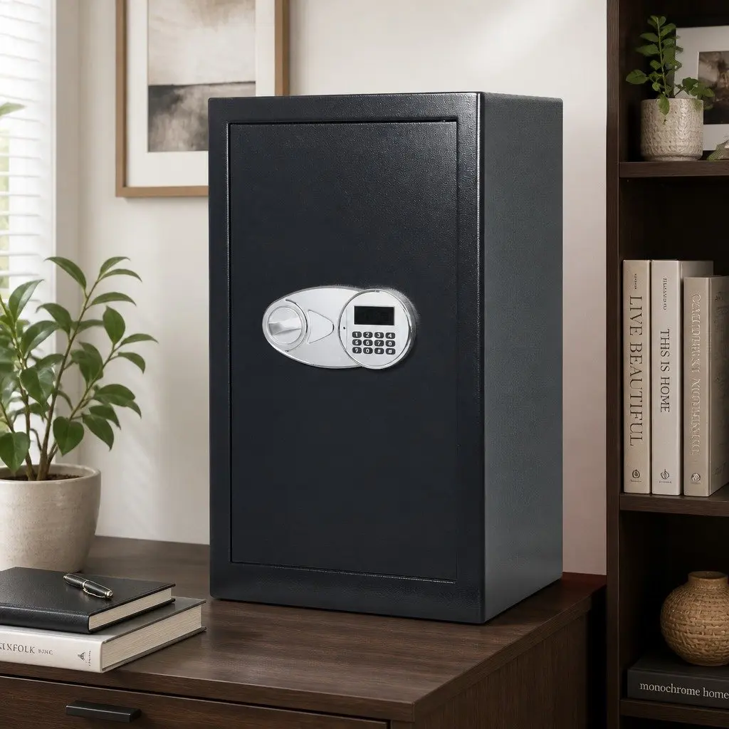 Fireproof Security Safe Carbon Steel 85L Black