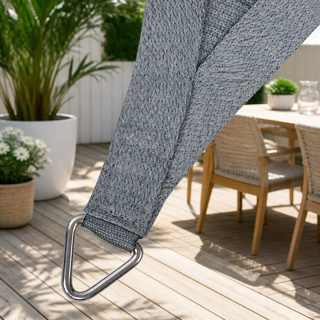 Square Shade Sail 3x3m Grey with UV Protection