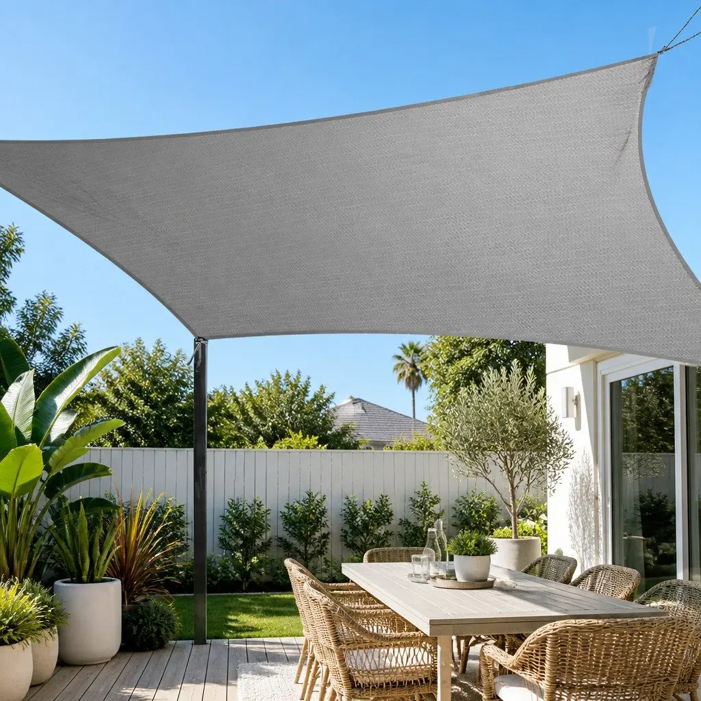 Square Shade Sail 3x3m Grey with UV Protection