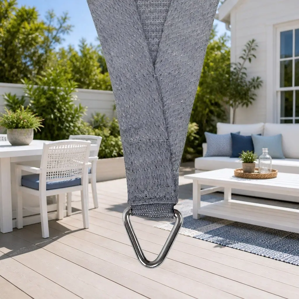 Grey Triangle Shade Sail 3x3x4.3m