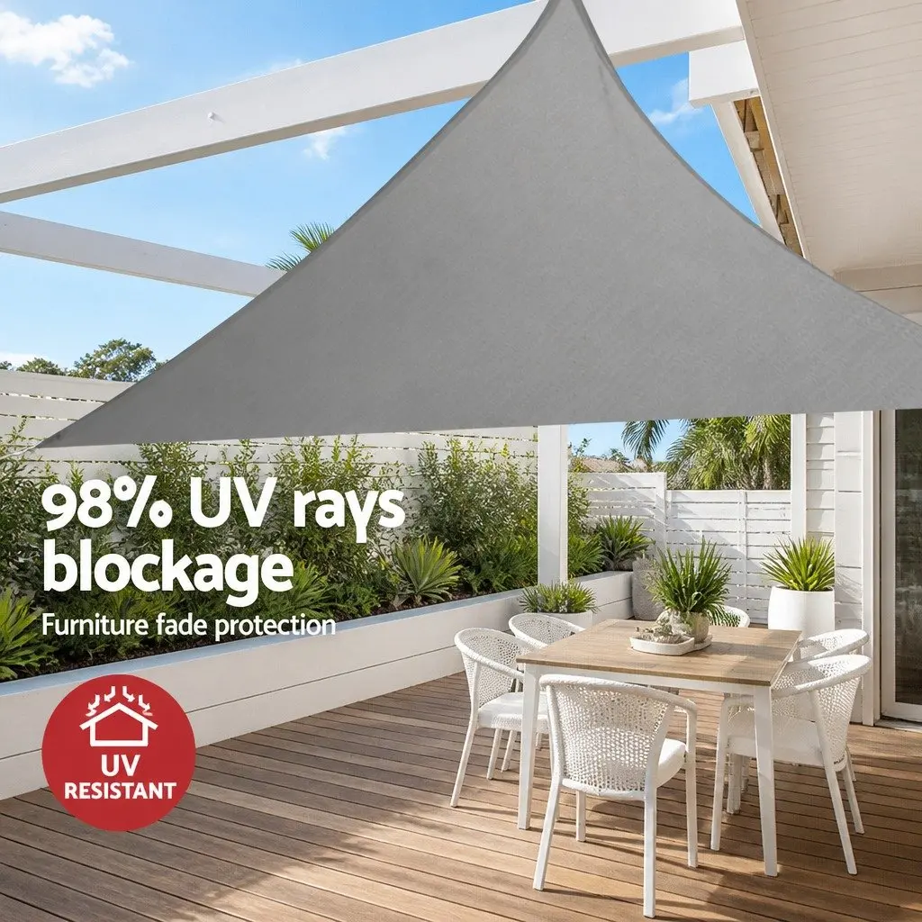 Grey Triangle Shade Sail 3x3x4.3m