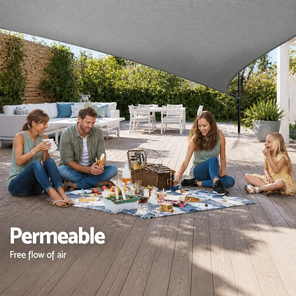 Grey Triangle Shade Sail 3x3x4.3m