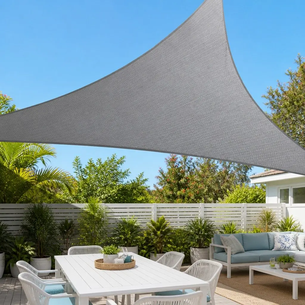 Grey Triangle Shade Sail 3x3x4.3m