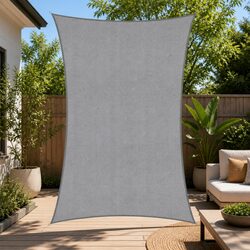 Premium 4x7m Grey Rectangle Shade Sail Canopy