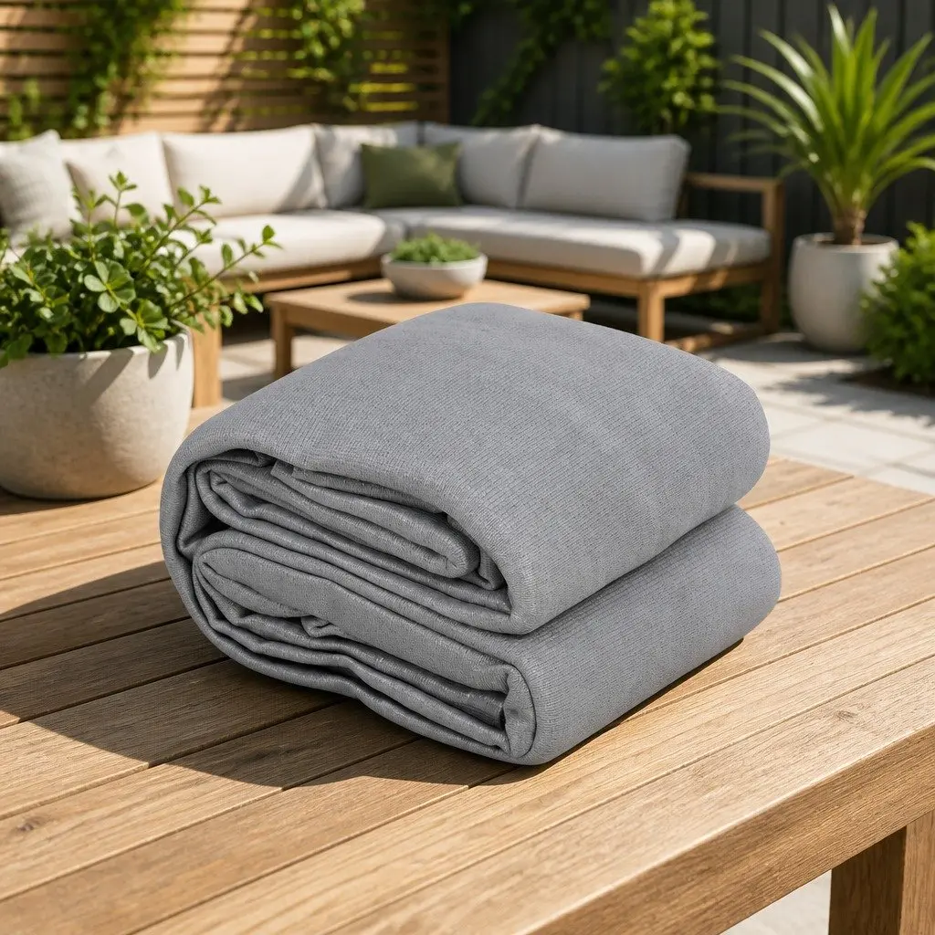 Rectangle Shade Sail Canopy Polyethylene Fabric 4x7m Grey