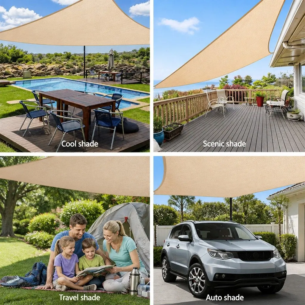 Rectangle Shade Sail 2.5x3m Sand for UV Defense