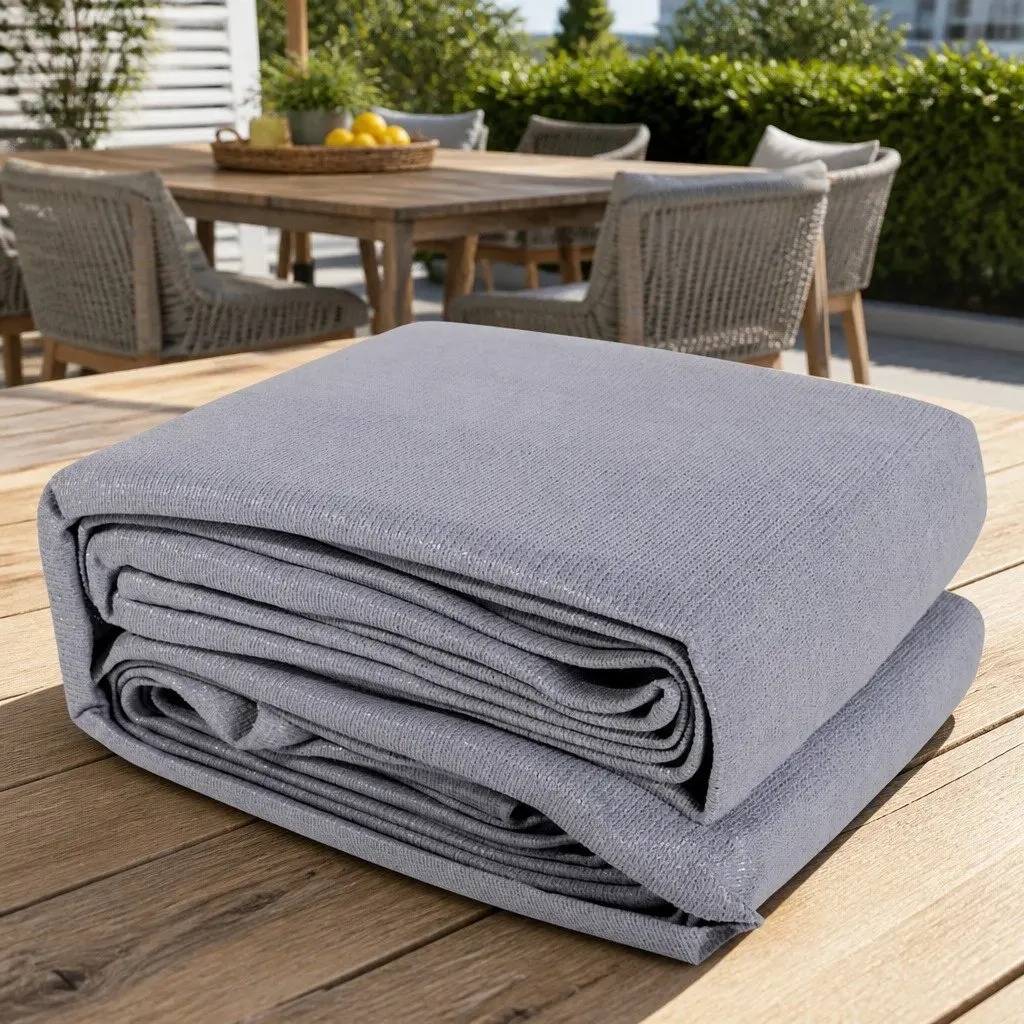 Shade Sail Polyethylene 3x5m Rectangle Grey 280GSM UV Protection