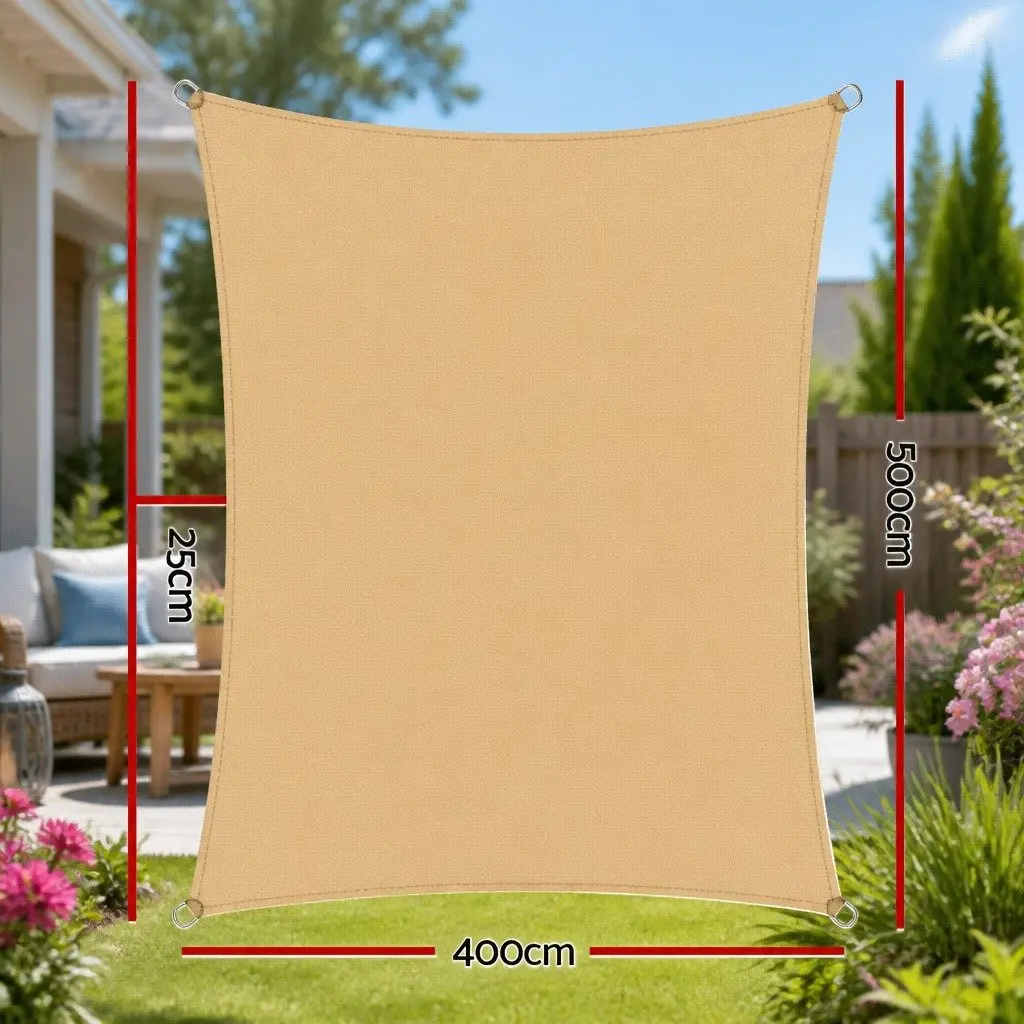 4x5m Rectangle Shade Sail for Outdoor Use
