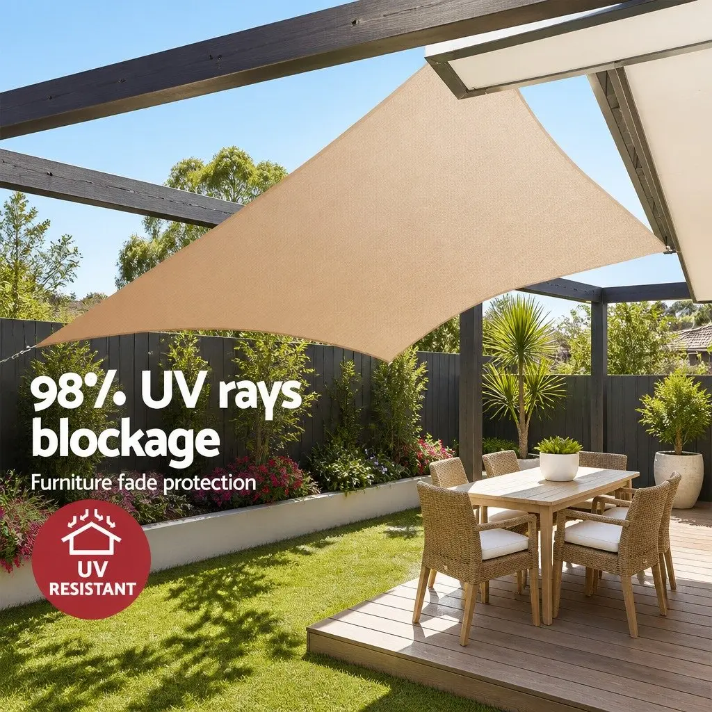 4x5m Rectangle Shade Sail for Outdoor Use
