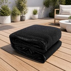 High-Quality Rectangle Shade Sail 4x6m Black UV Protection
