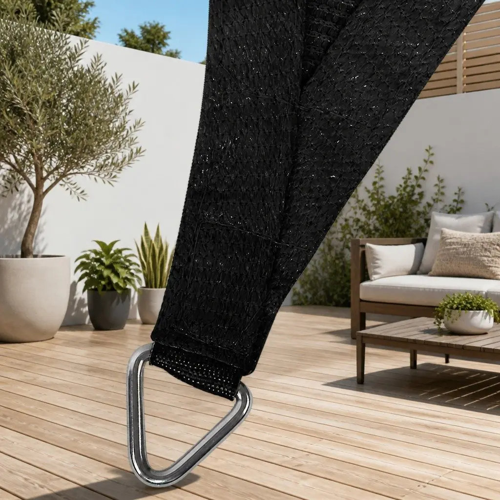 Rectangle Shade Sail 4x6m Black UV Protection