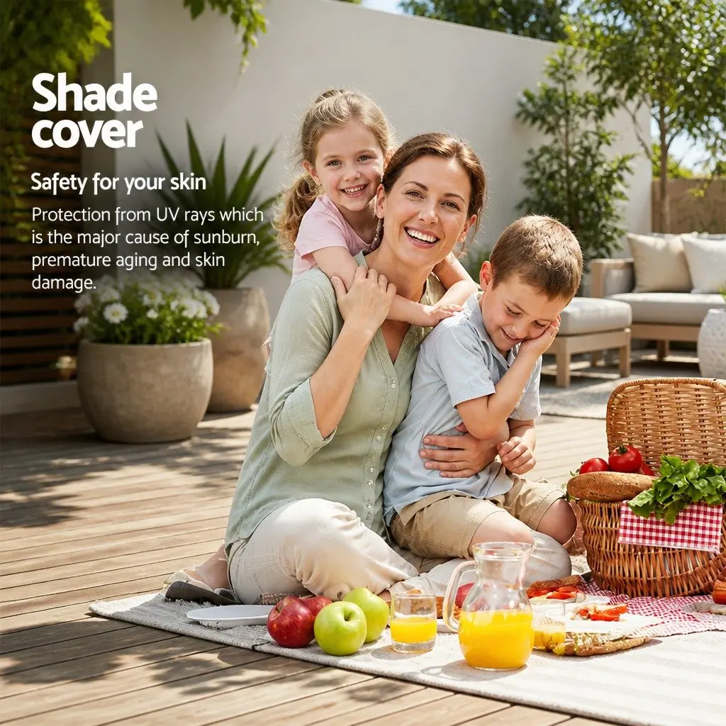 Rectangle Shade Sail 4x6m Black UV Protection