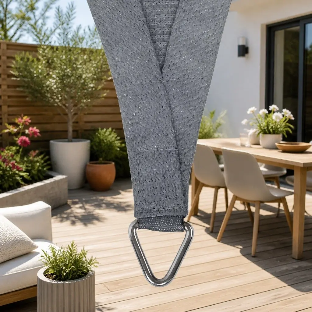 Rectangle Shade Sail Polyethylene Fabric 4x6m Grey