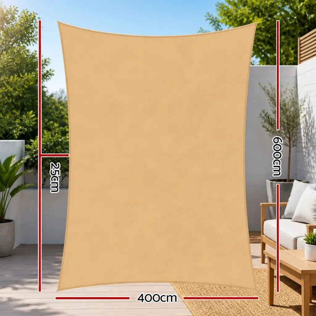 Rectangle Shade Sail 4x6m for UV Protection