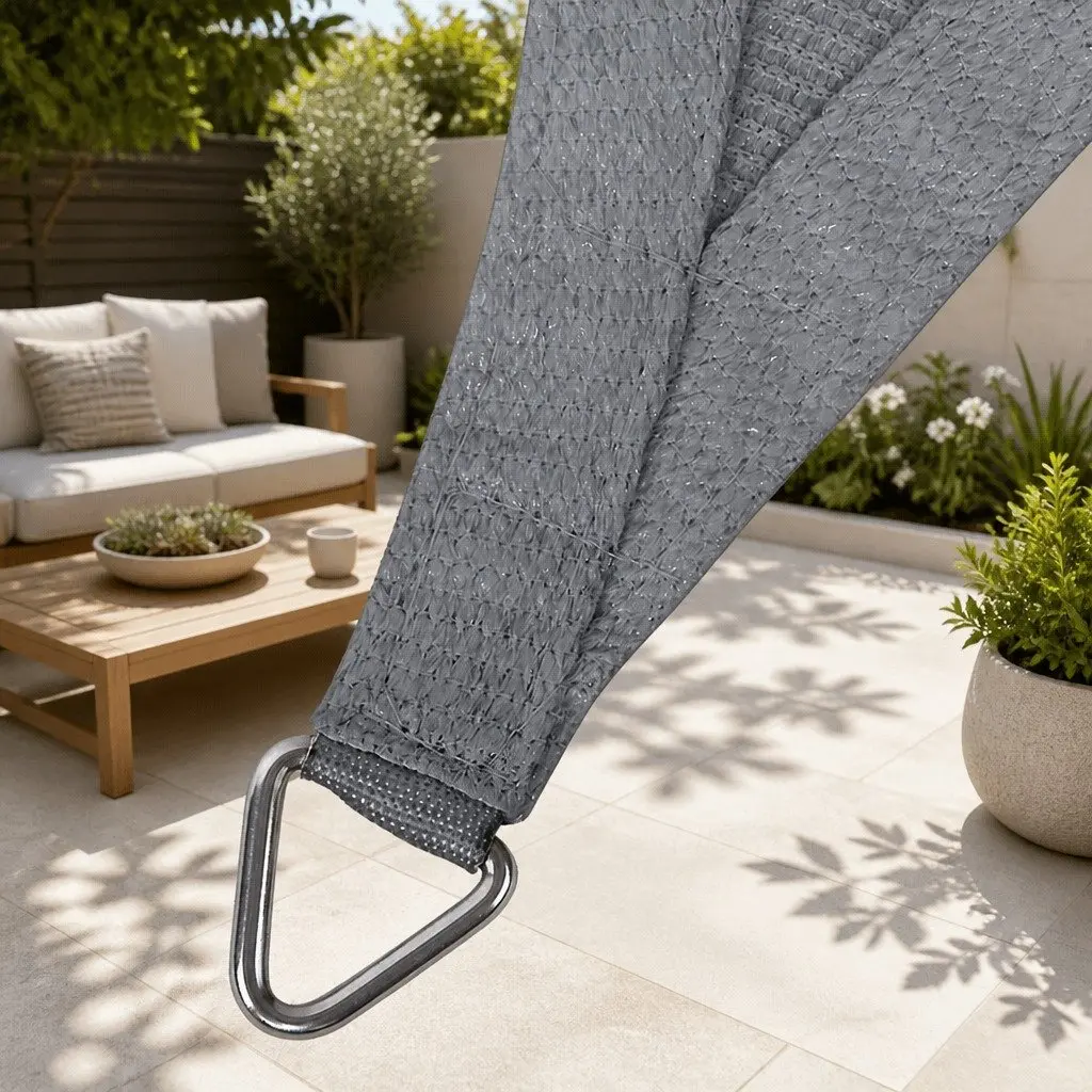 5x6m Rectangle Shade Sail Grey 280GSM