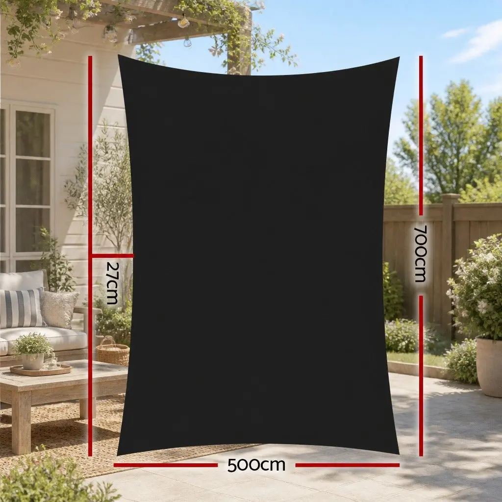 Rectangle Shade Sail 5x7m with UV Protection