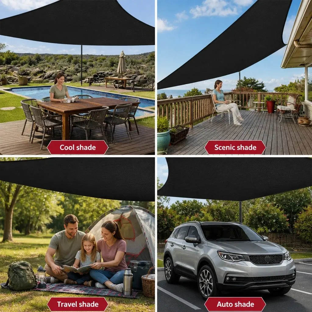 Rectangle Shade Sail 5x7m with UV Protection