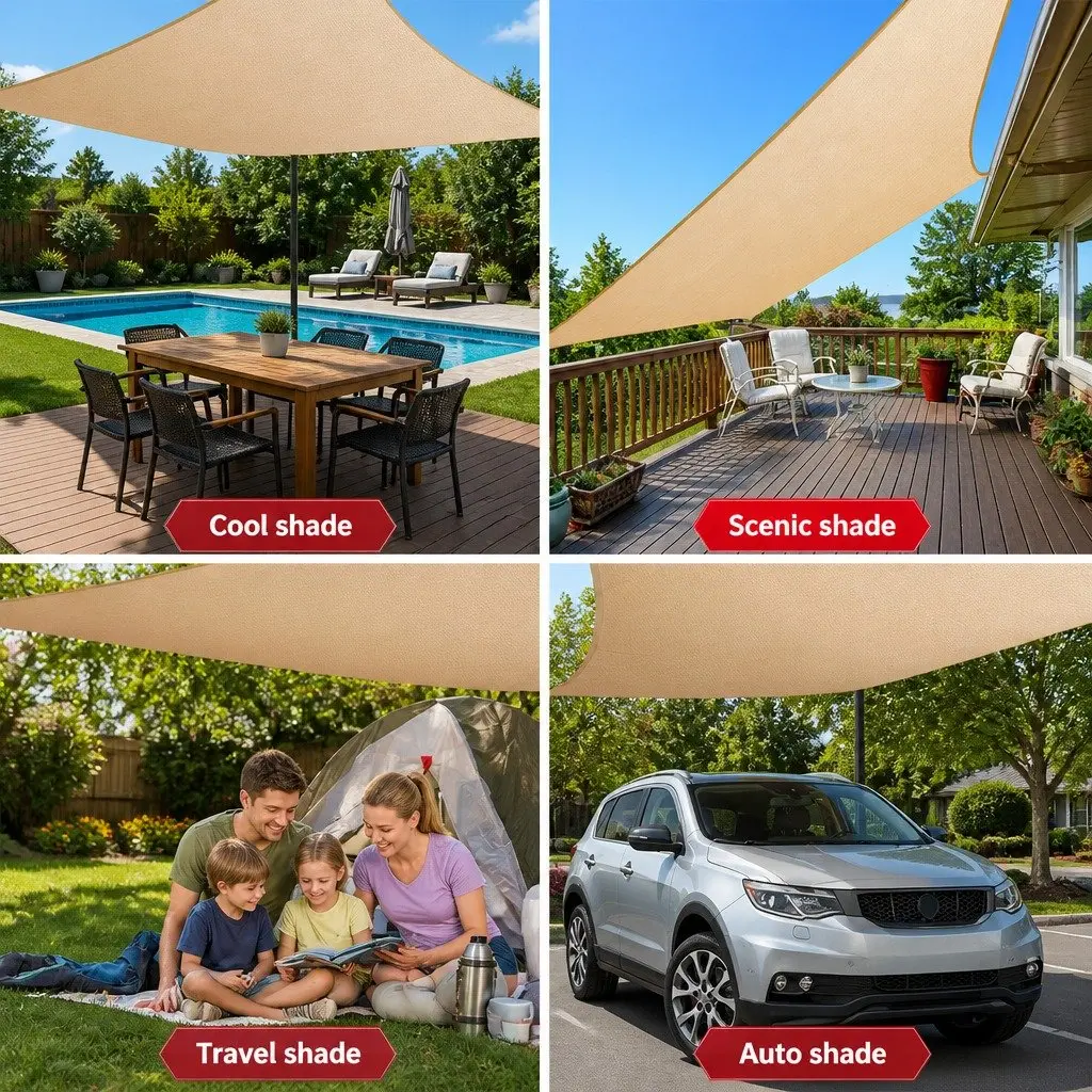 6x6m Rectangle Shade Sail with UV Protection