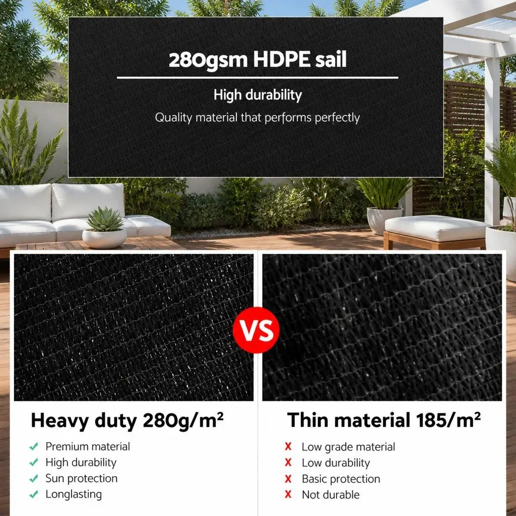 Rectangle Shade Sail 6x7m for Outdoor Spaces