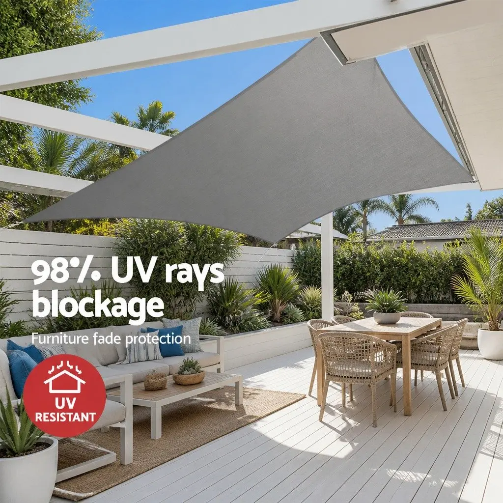Rectangle Grey Shade Sail 6x8m for Outdoor Spaces
