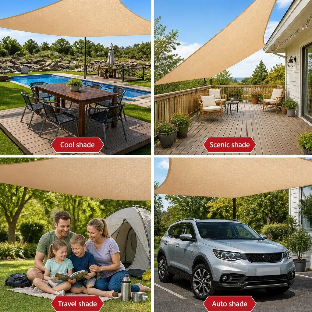 Rectangle Shade Sail 6x8m for Outdoor Spaces