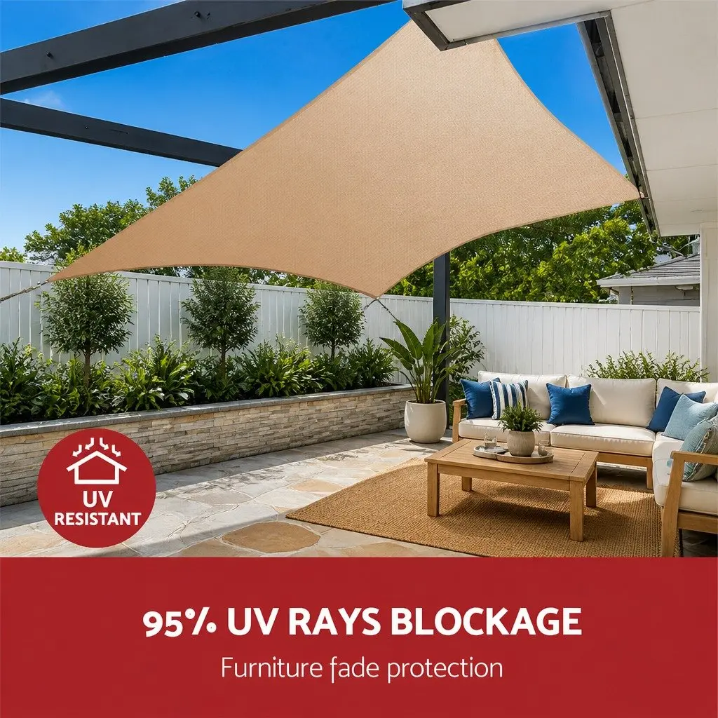 Shade Sail Triangle 5x5x5M UV Protection Outdoor Patio Pool Garden Sunshade