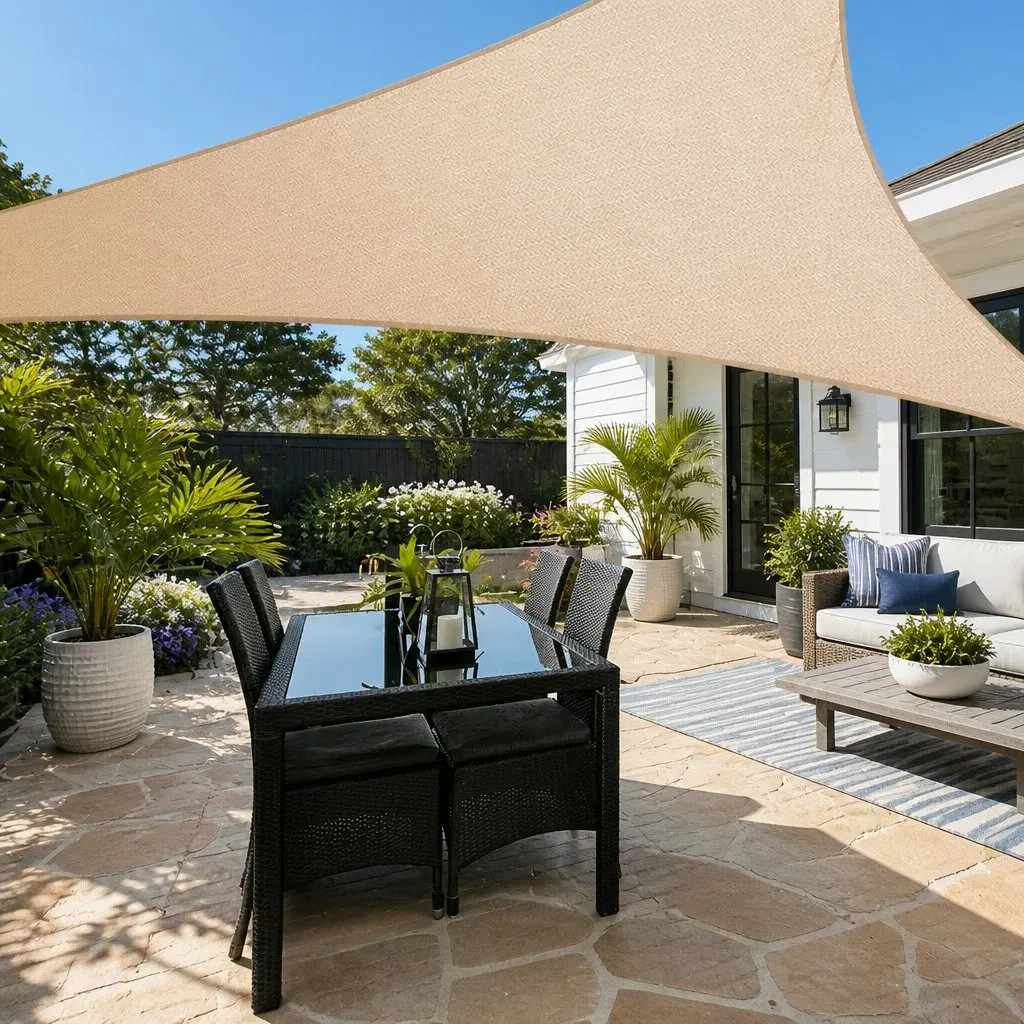 Shade Sail Triangle 5x5x5M UV Protection Outdoor Patio Pool Garden Sunshade