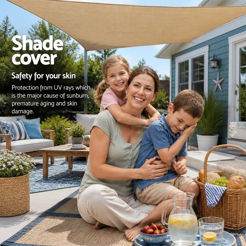 Rectangle Shade Sail 6x6m for Outdoor Use