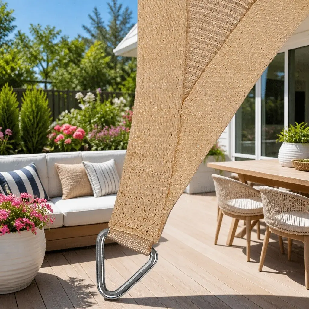 6x8m Rectangle Shade Sail 185GSM UV Protection
