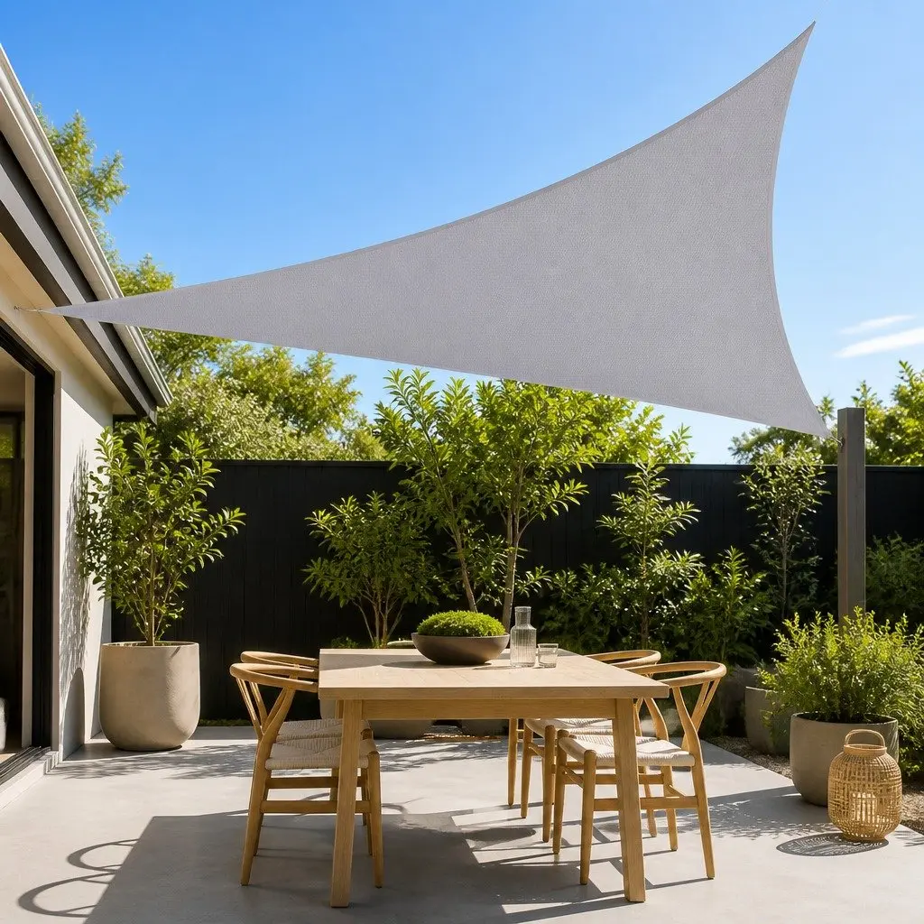 Triangle Shade Sail 4x4x4m Grey for Outdoor Spaces