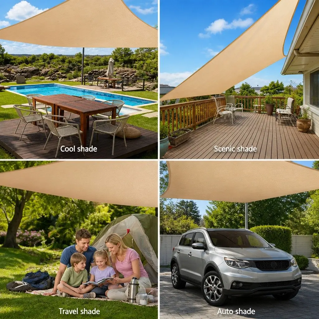 Waterproof Rectangle Shade Sail 4x6m