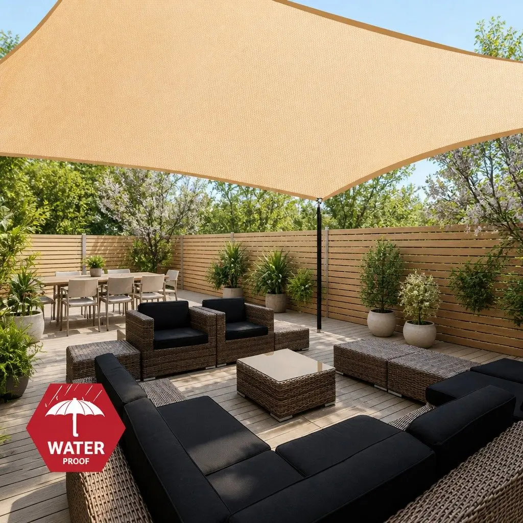 Waterproof Rectangle Shade Sail 4x6m