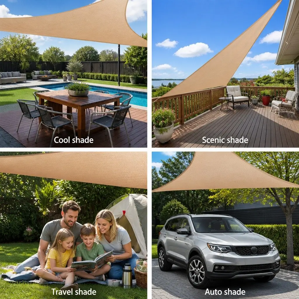 Waterproof 5x5x5m Rectangle Shade Sail for UV Protection