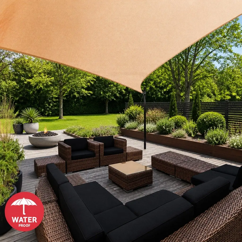 Waterproof 5x5x5m Rectangle Shade Sail for UV Protection