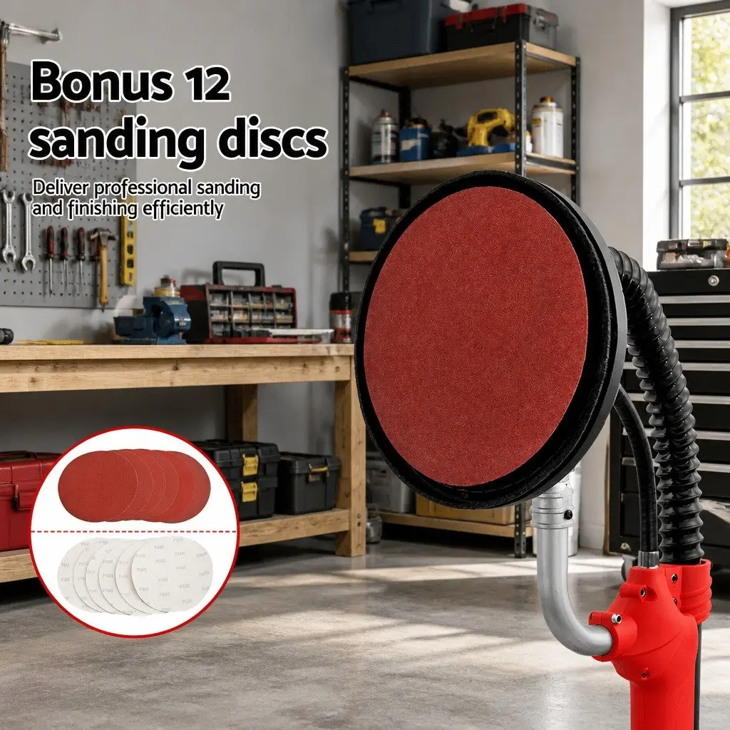 800W Drywall Sander with Adjustable Arm & Speed Control