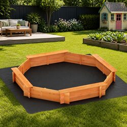 Premium Wooden Octagon Sandpit for Kids with Cover