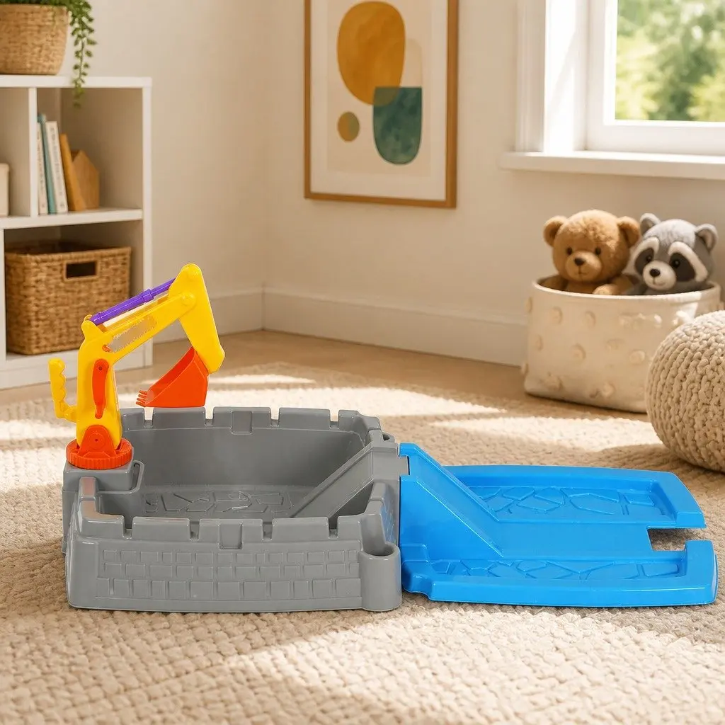 Kids 2-in-1 Sandpit Water Table with Excavator