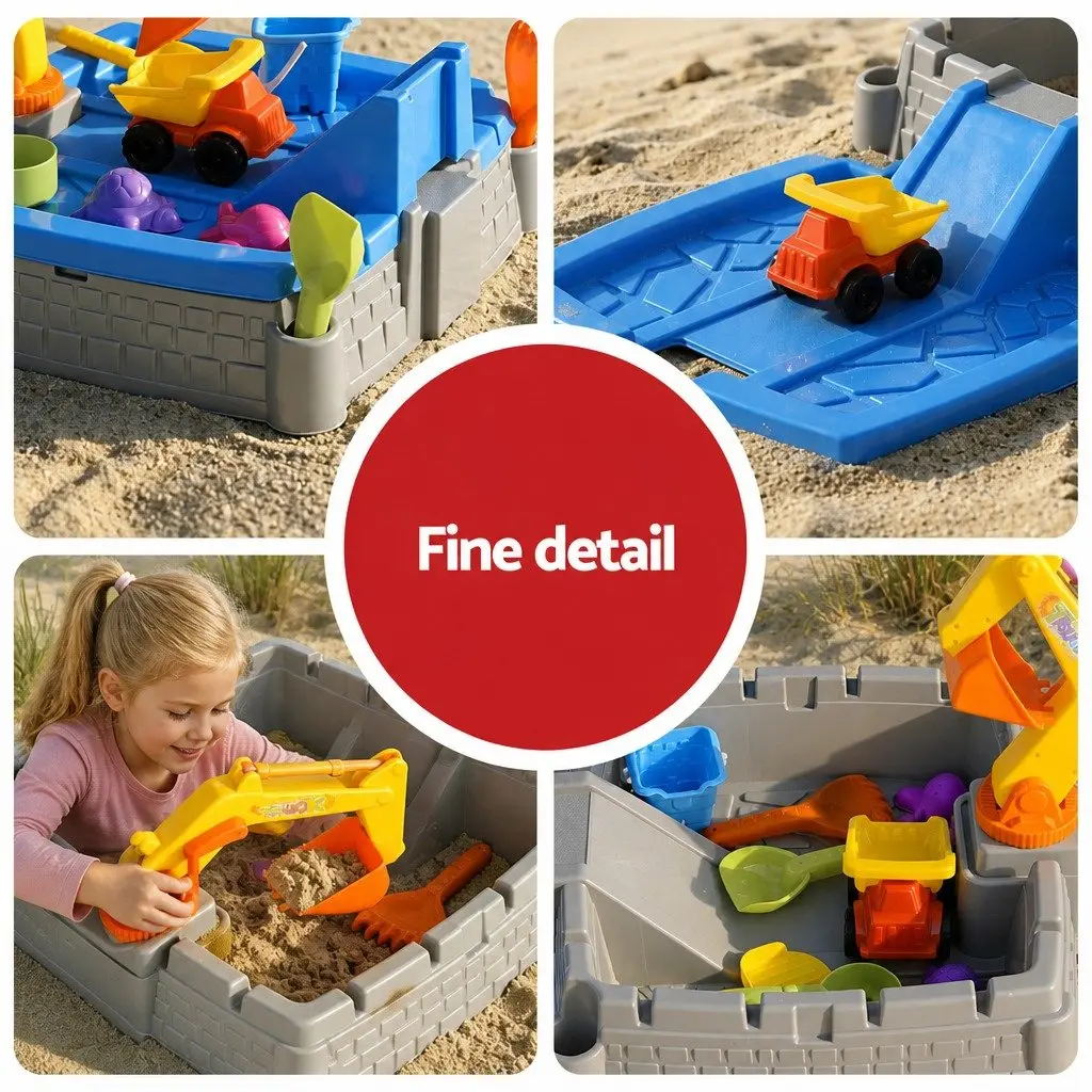 Kids 2-in-1 Sandpit Water Table with Excavator