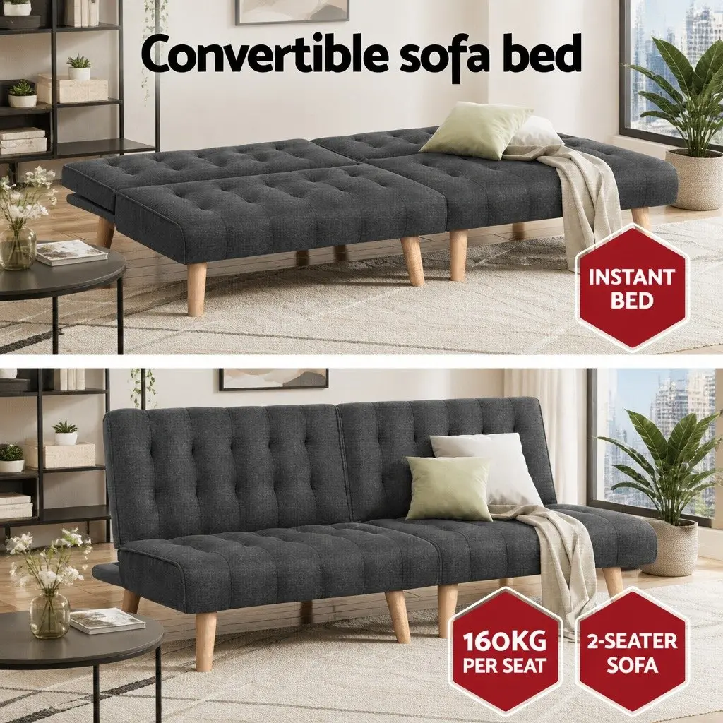 Reclining Sofa Bed Set in Grey Fabric for Comfort