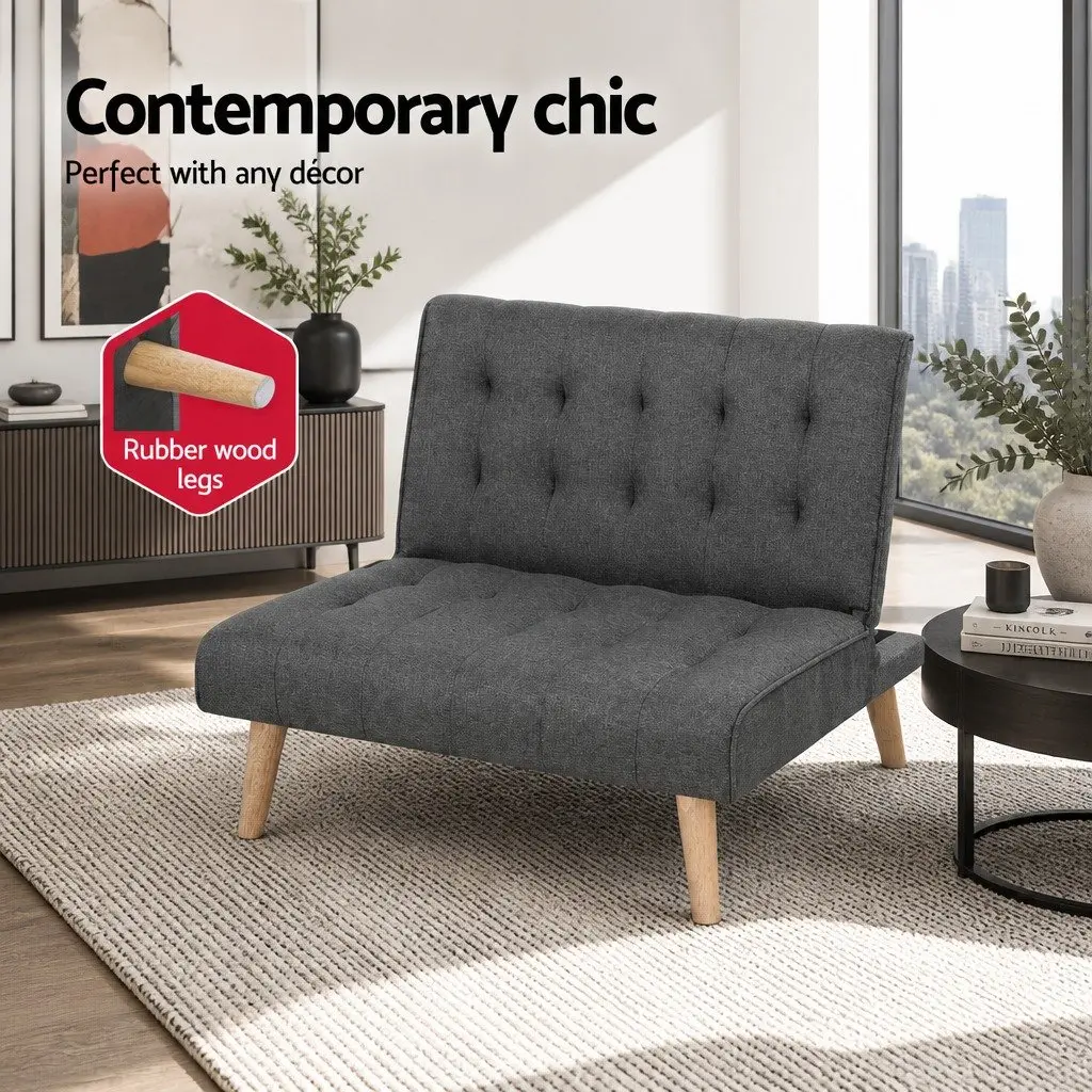 Single Seater Recliner Sofa Bed in Grey
