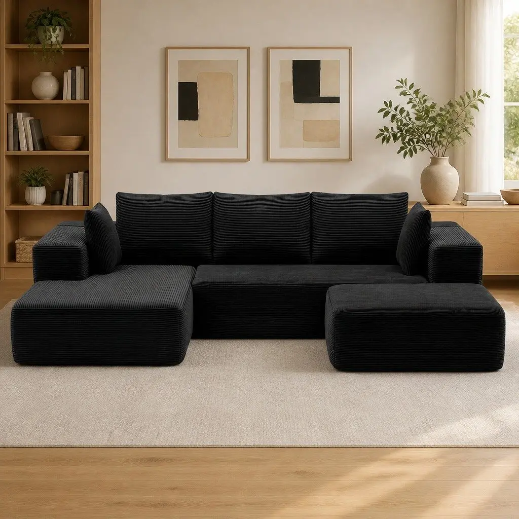 Modular Sofa Bed with Ottoman Sectional
