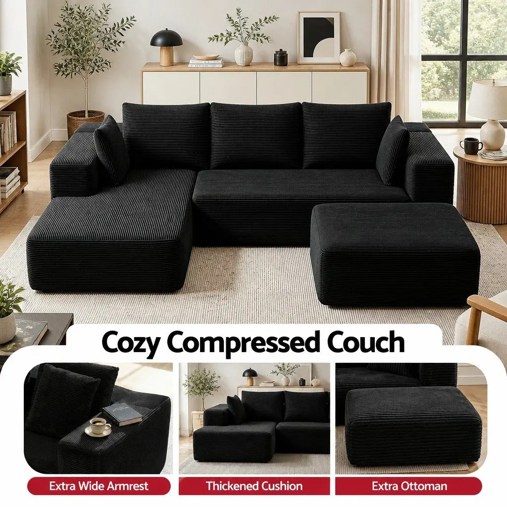 Modular Sofa Bed with Ottoman Sectional